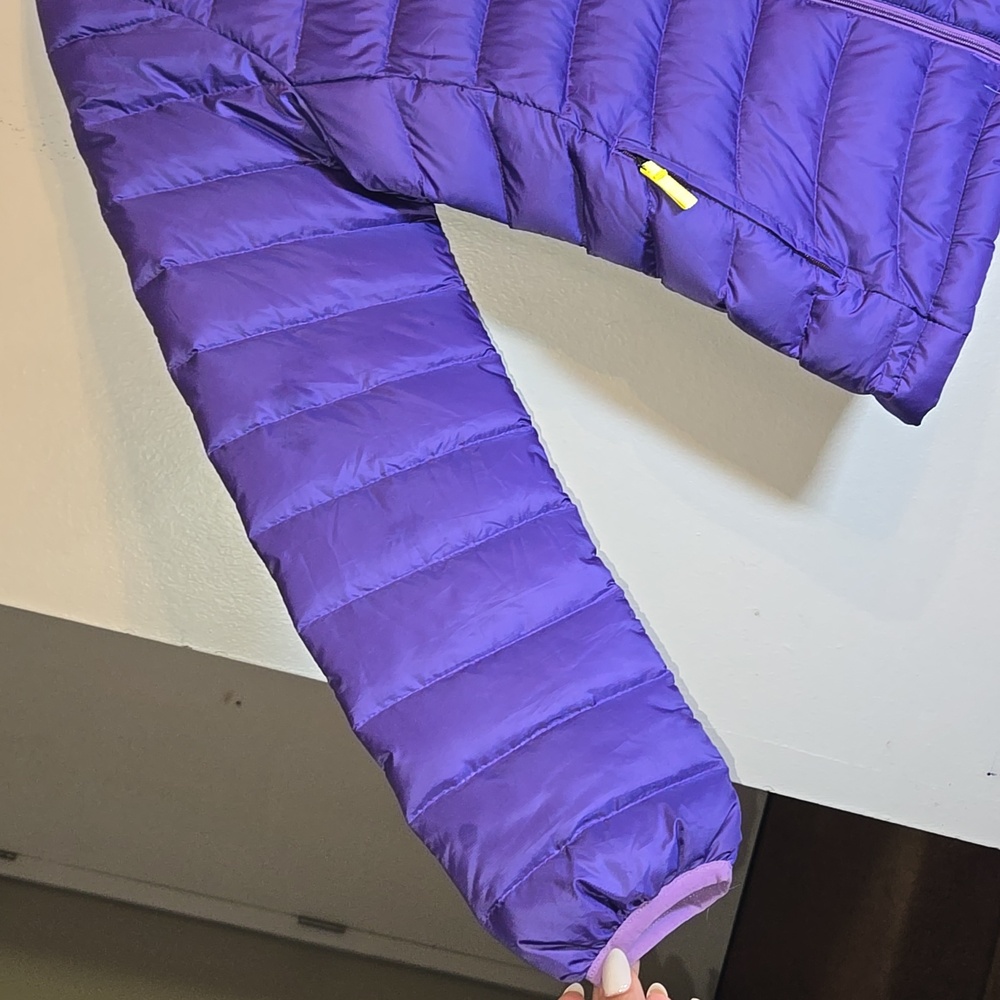 Patagonia Girls 75% Fill Duck Down Puffer Large Purple Jacket Size 12 - Picture 5 of 13
